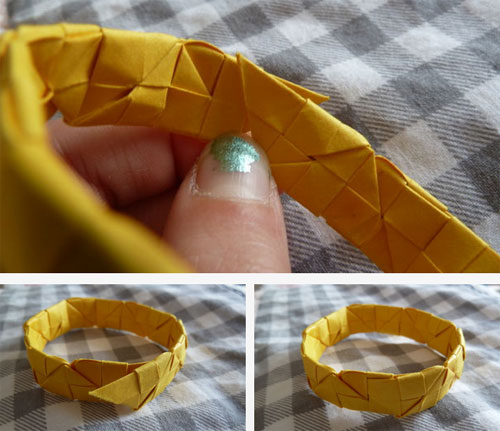 Origami karkötő saját kezekkel