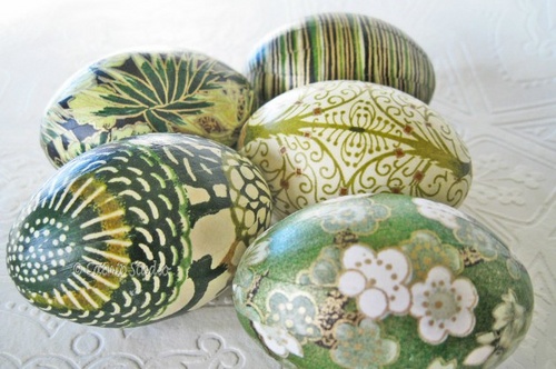 Húsvéti decoupage of eggs