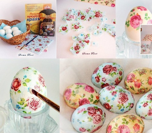 Húsvéti decoupage of eggs