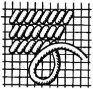 Oblique kárpit varrás (egyirányú) Oblique kárpit varrás (egyirányú)