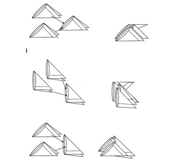 Moduláris Origami: Állatok - Összeállítási rendszerek