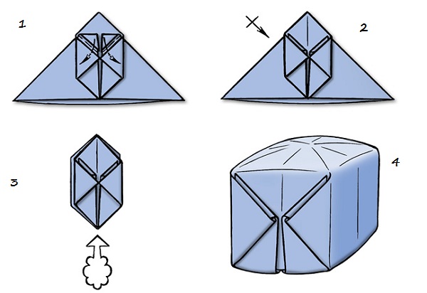 hóember origami kezdőknek