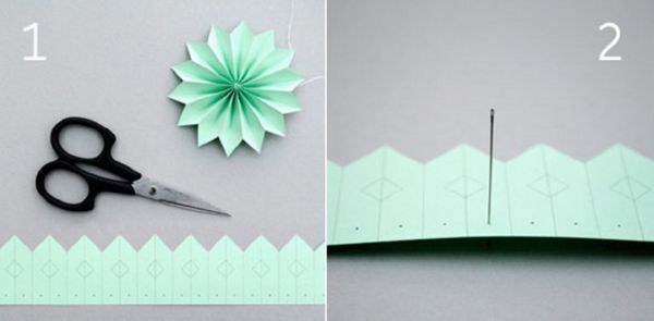 Gyönyörű hópelyhek a 2017-es újévre a saját kezükben papír - diagramok és fotók szakaszaiban. Mesterkurzusok a nagy hópelyhek gyermekeire az origami technikában