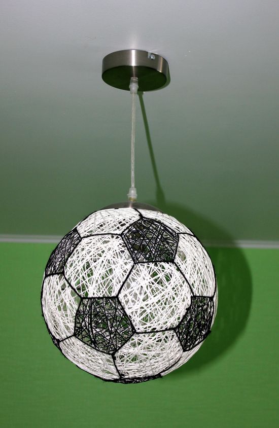 Lámpa a saját kezével Focilabda: egy mesterkurzus egy fotóval. Fixture egy óvoda saját kezébe
