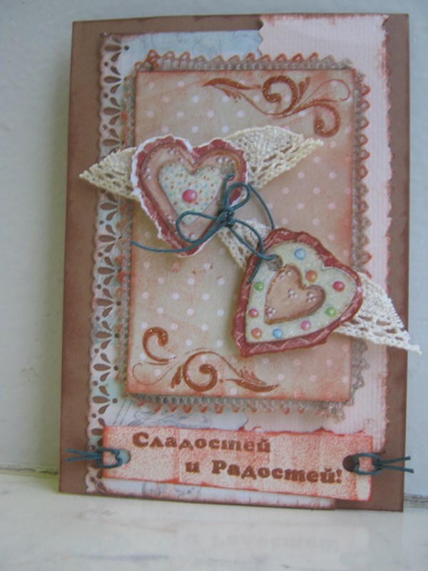Valentine kézzel készített - scrapbooking, shebbie-chic, mesterkurzus, fotó. Valentine scrapbooking saját kezével, fotó