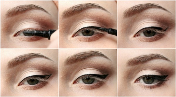 Hogyan húzzunk nyilakat az eyeliner előtt?