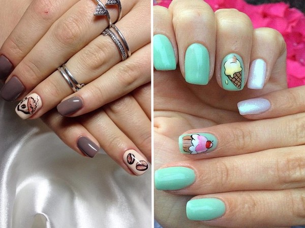 Nail Art egy köröm - őszi trend-2016