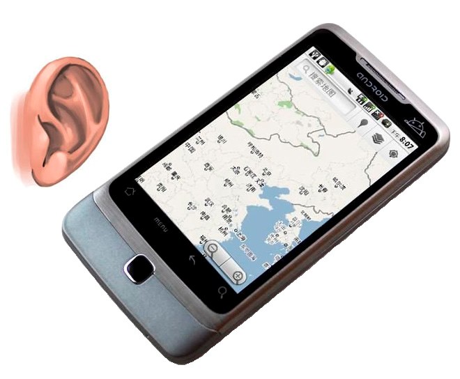 fül és telefon