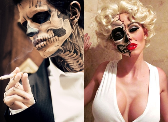 Hogyan lehet festeni egy arcon a Halloween otthon, fotó