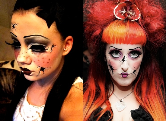Hogyan lehet festeni egy arcon a Halloween otthon, fotó