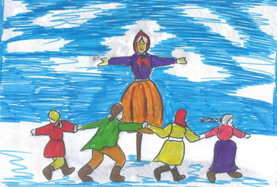 Hogyan kell felhívni Shrovetide? Rajzolj egy tavaszi szünetet a gyerekekkel