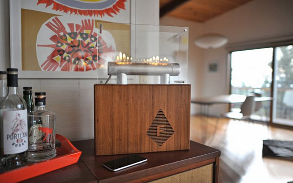 Tűz varázslat: oszlopkandalló Fireside Audiobox