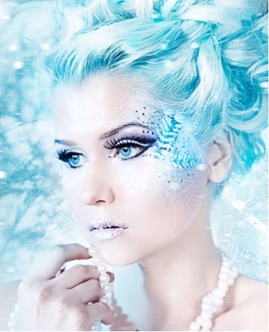 Smink Snow Maiden az új év: hogyan kell felhívni, fotó