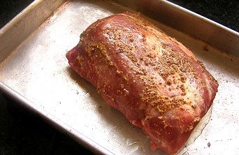 Kép egy recept sült sertés nyak a sütőben