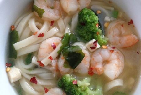 Miso leves garnélával