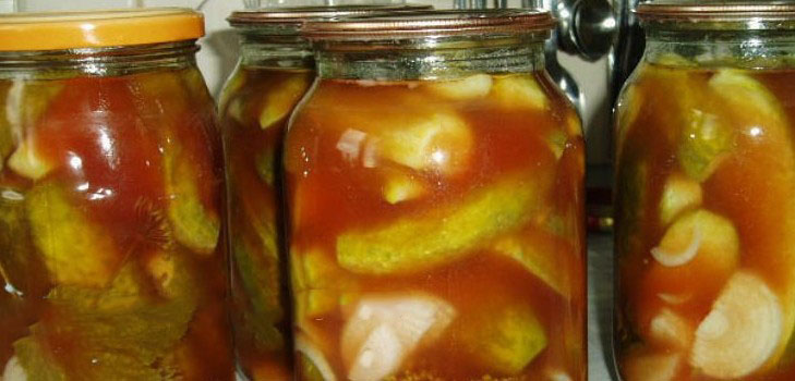Transzfer ketchuptal télen - sterilizálás nélkül, dobozokban. Téli éles és ropogós uborka betakarítása ketchup chili-vel Transzfer ketchuptal télen - sterilizálás nélkül, dobozokban. Téli éles és ropogós uborka betakarítása ketchup chili-vel