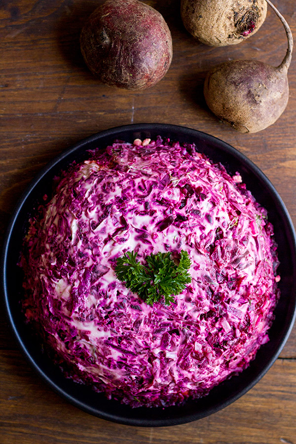 Recept heringre a szőrme alatt az újév otthon - klasszikus, tekercs, alma lépésről lépésre